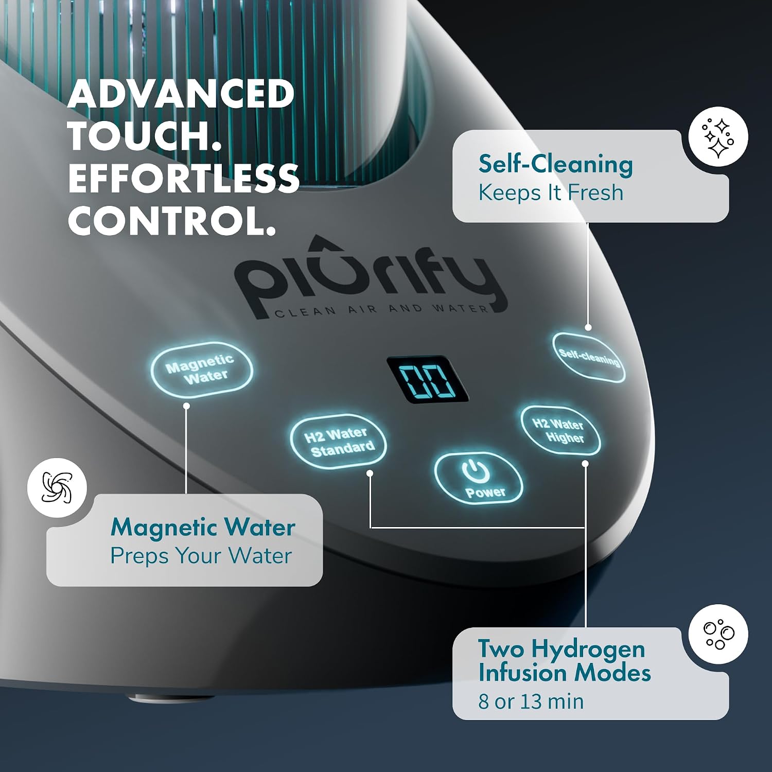 Thumbnail 5 de PIURIFY PWH2022 3-in-1 Hydrogen Water Pitcher, 50 oz BPA-Free Tritan