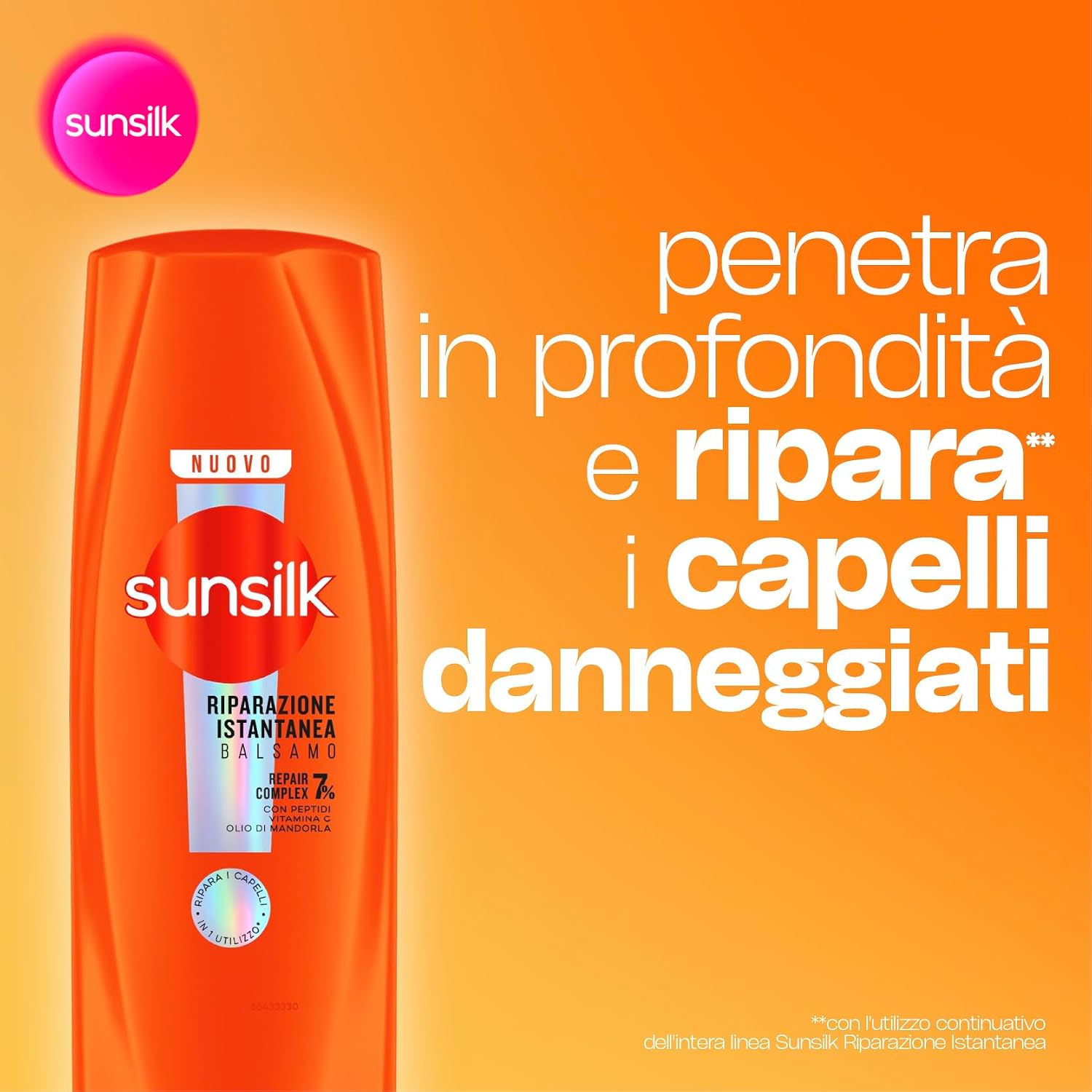 Detalle de Sunsilk Balsamo Riparazione Istantanea: formula 7% Repair Complex per capelli danneggiati
