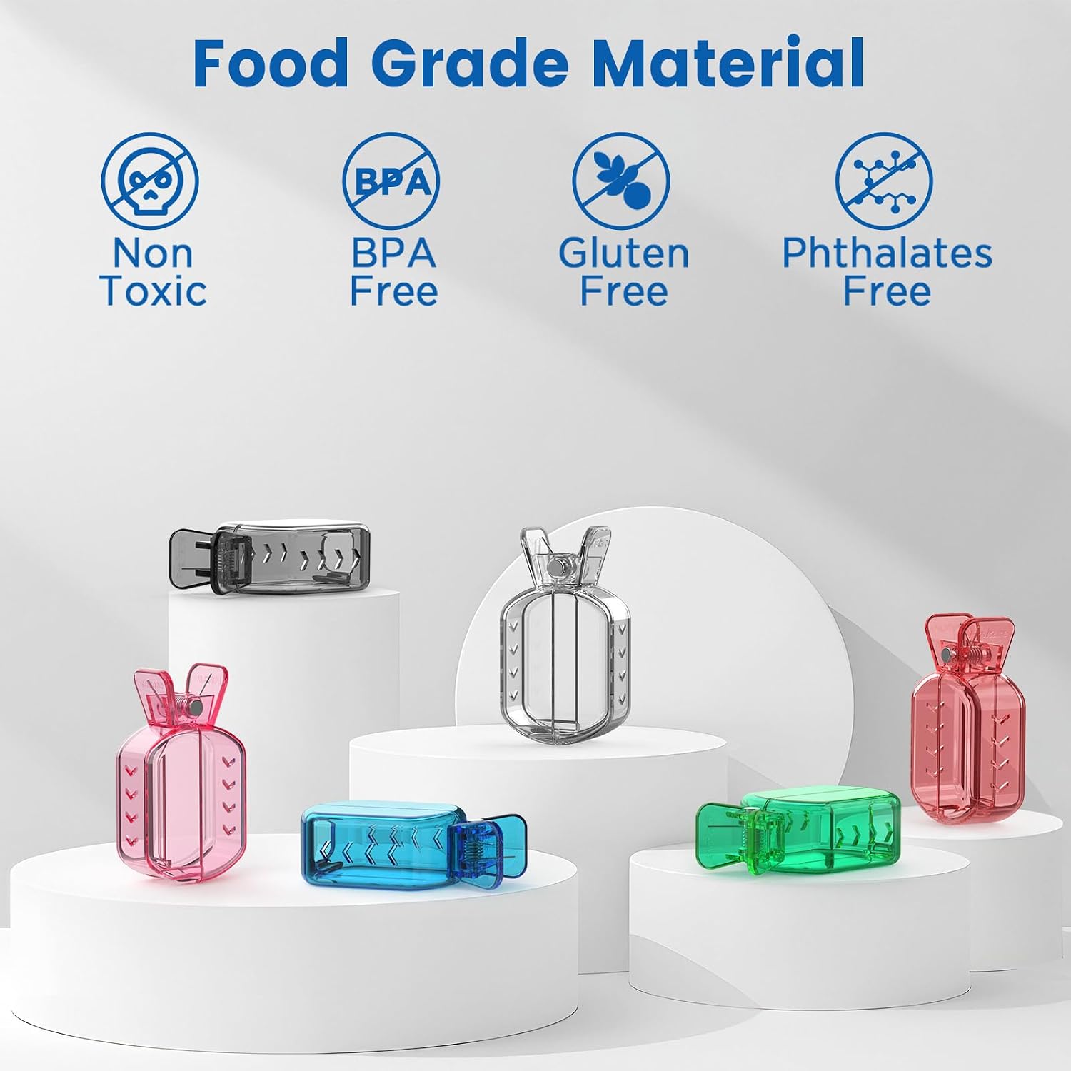 Detalle de Frekare Toothbrush Covers Caps - Clip-On Protector for Travel and Home (6 Pack, Transparent)