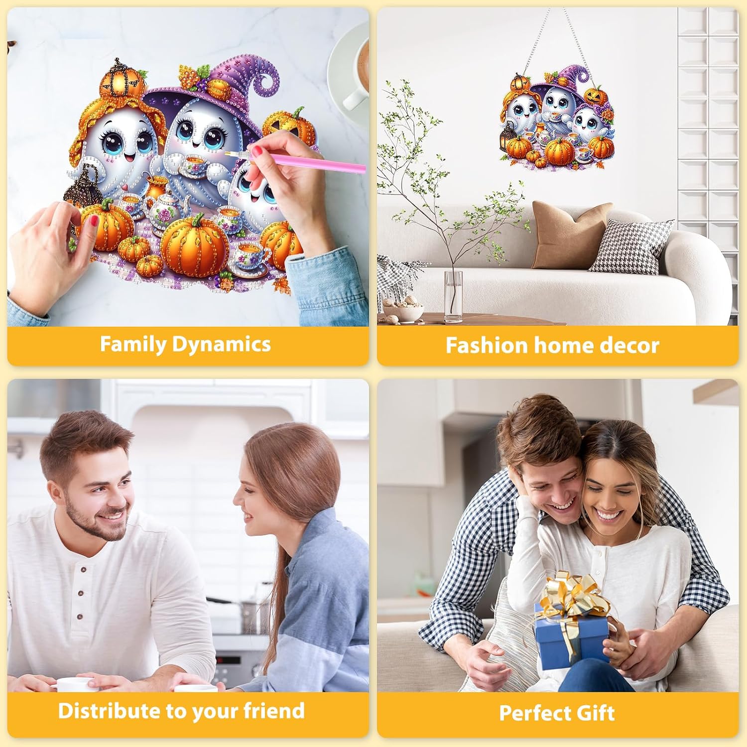 Thumbnail 5 de Bowetile Halloween Diamond Painting Ornament 5D