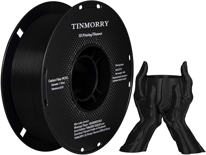 Detalle de Chromax PETG-CF Filamento de Fibra de Carbono 1.75mm, Negro