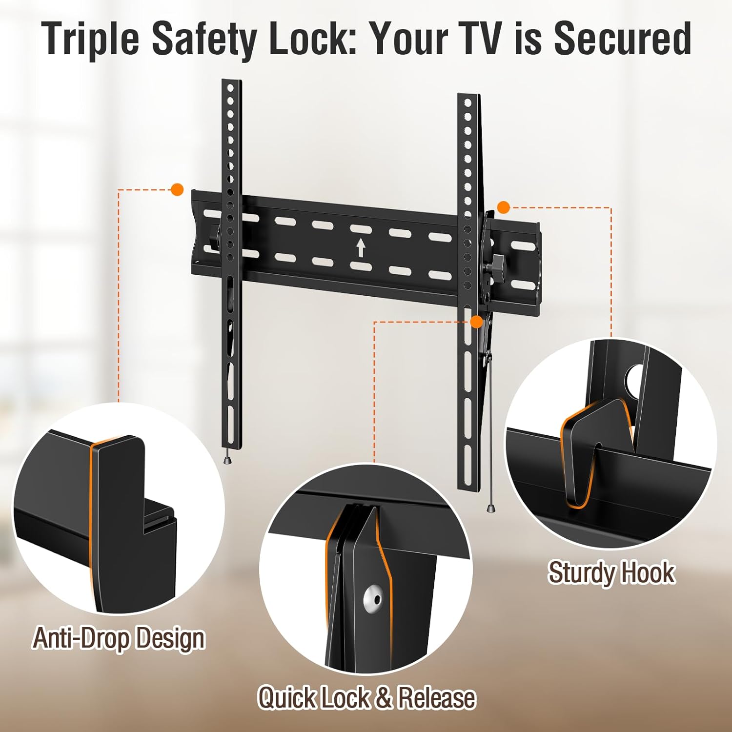 Thumbnail 4 de ELIVED EV007 Tilt TV Wall Bracket 60-inch, 45kg capacity