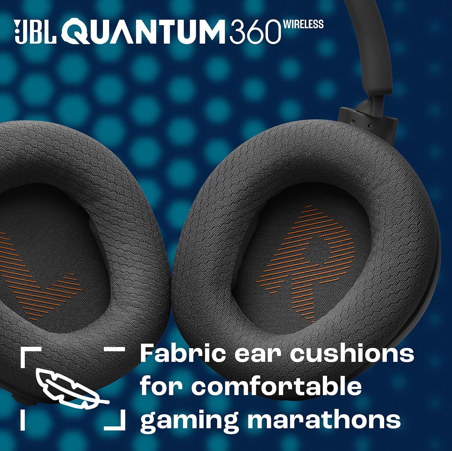 Detalle de JBL Quantum360 Kabelloses Over-Ear Gaming-Headset – 2,4 GHz/Bluetooth, 22h, Multi-Plattform-Kompatibilität, abnehmbares Mikrofon