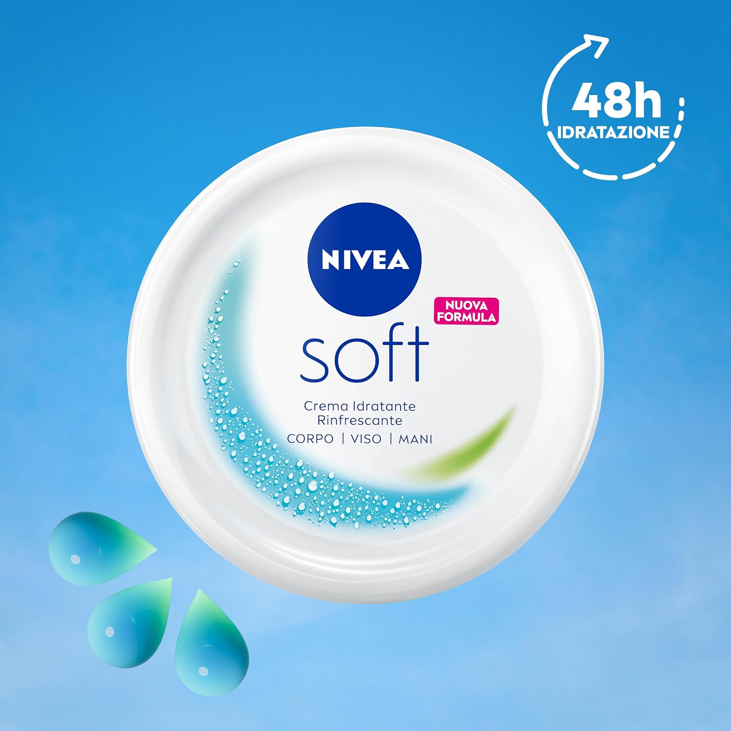 Detalle de NIVEA Soft 500 ml: crema multifunzione viso, corpo e mani con Vitamina E e Olio di Jojoba