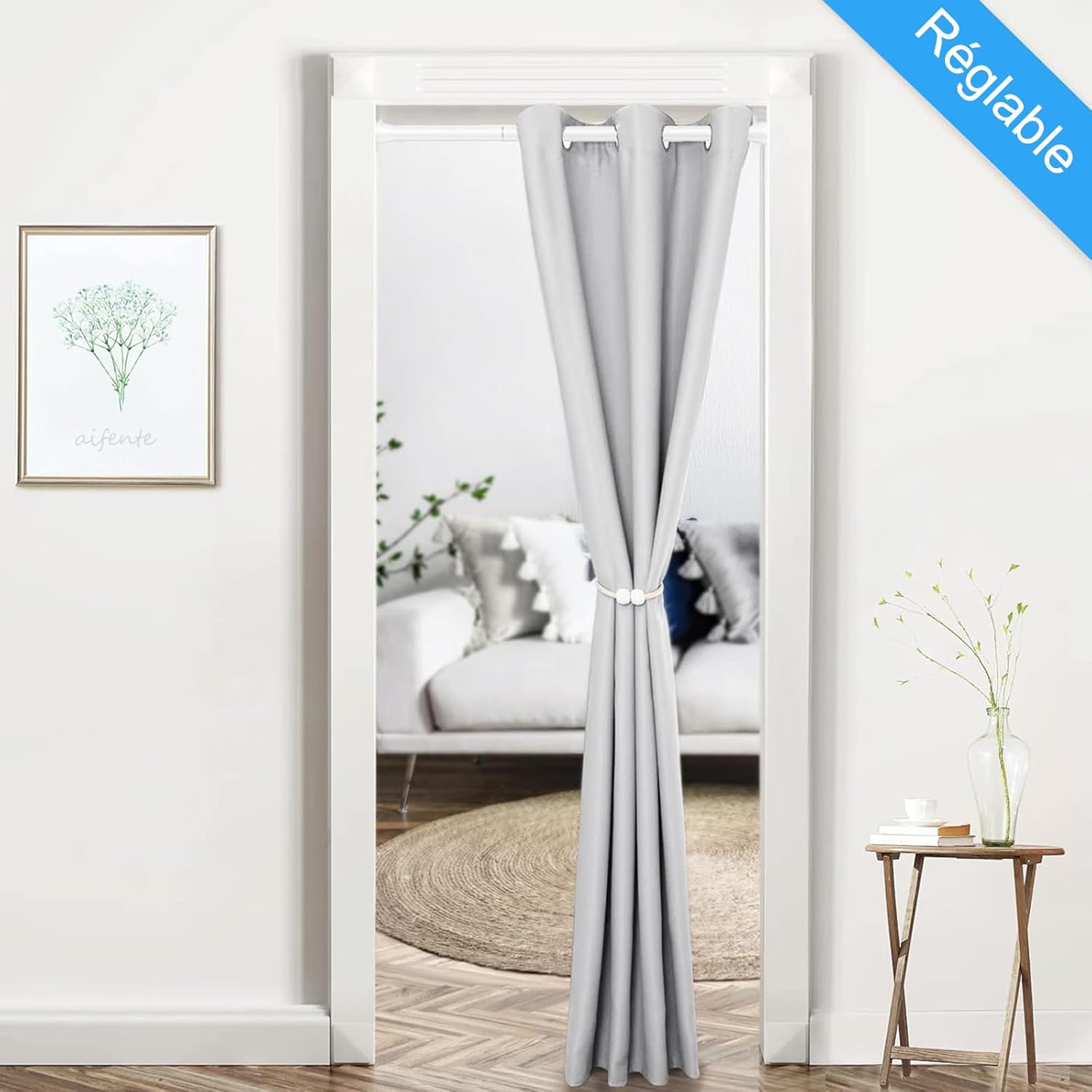 Thumbnail 6 de ZipGlo Tringle rideau sans perçage 115–195 cm, 22 mm — acier au carbone