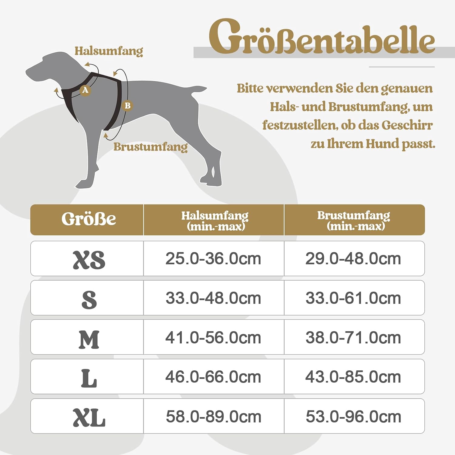 Detalle de rabbitgoo Hundegeschirr Mittelgroße Hunde – Anti-Zug, verstellbar, atmungsaktiv, Reflektor, Größe S (33–61 cm Brustumfang)