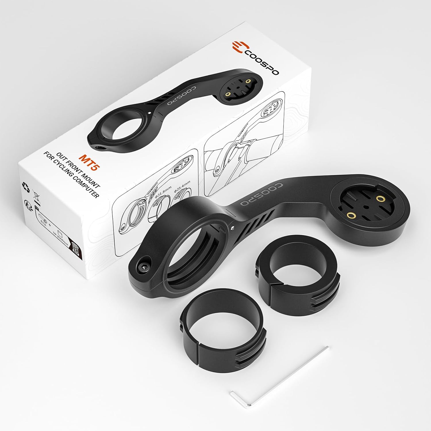 Thumbnail 6 de CooSpo MT5 Out Front Bike Computer Mount Adapter for Garmin and CooSpo (25.4mm/31.8mm)