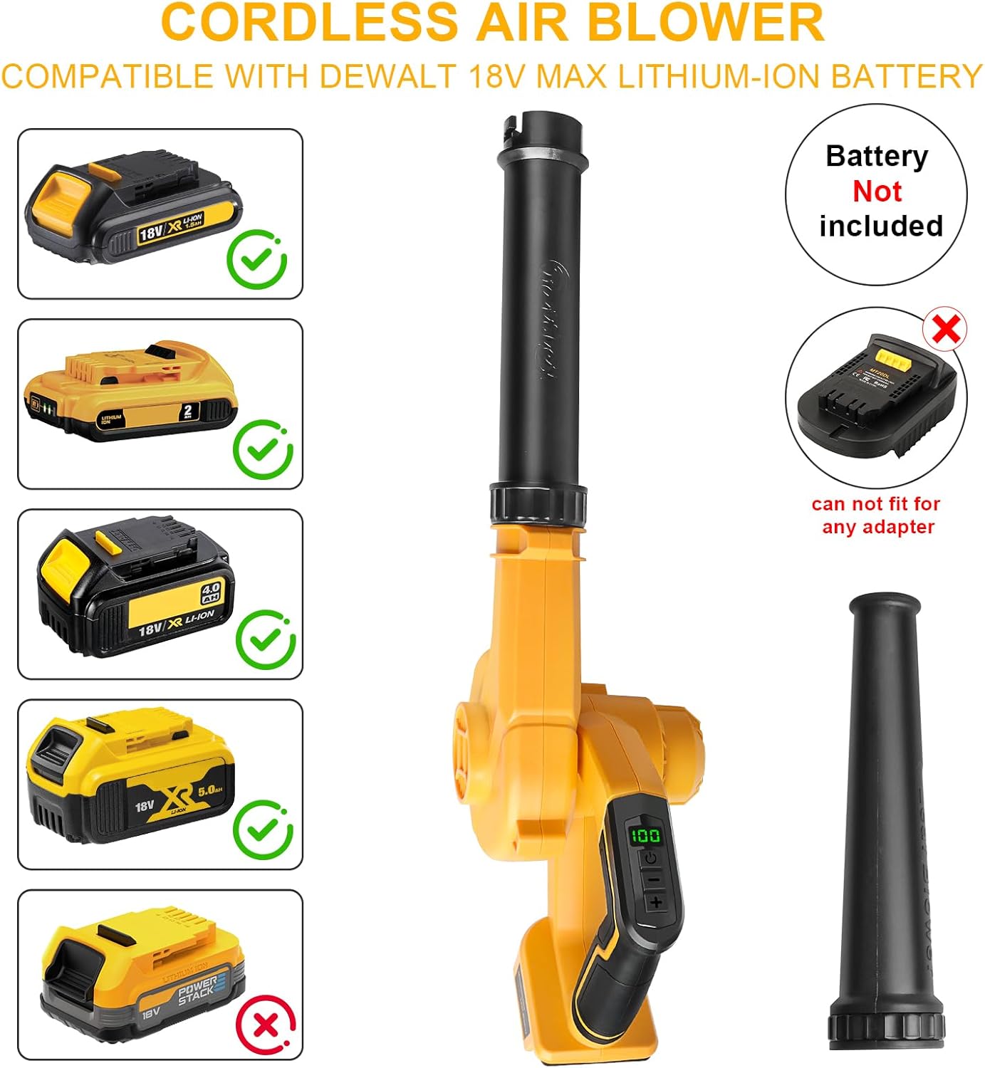 Thumbnail 1 de Powarobor Cordless Air Blower 3.4lbs