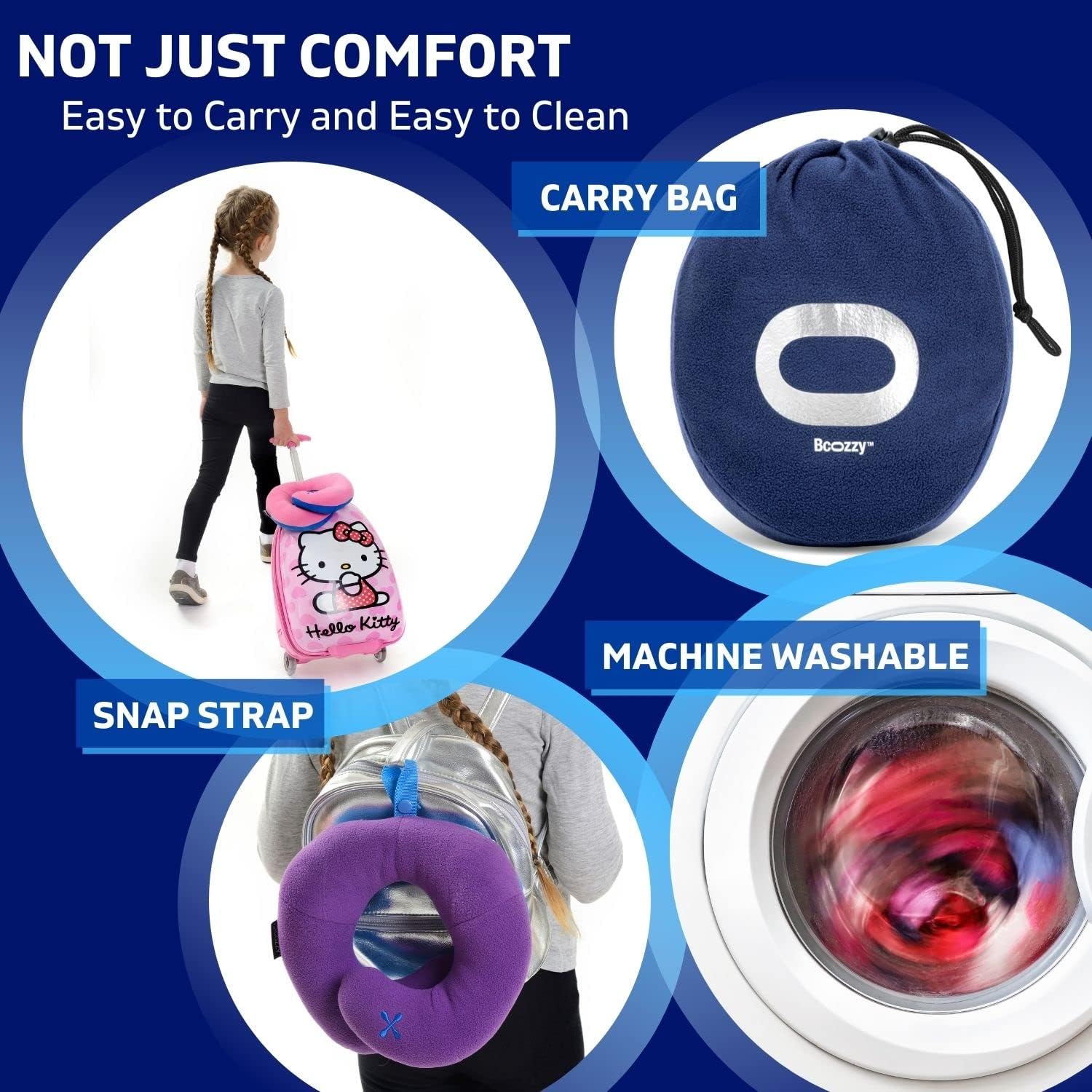 Thumbnail 5 de BCOZZY Kids chin supporting travel pillow for ages 8–12 (medium) – travel essential for car seats and flights