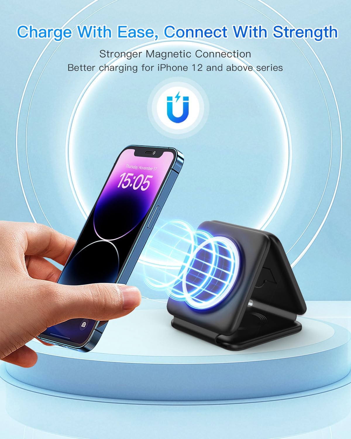 Thumbnail 6 de Fodable 3-in-1 Magnetic Wireless Charger for iPhone 3
