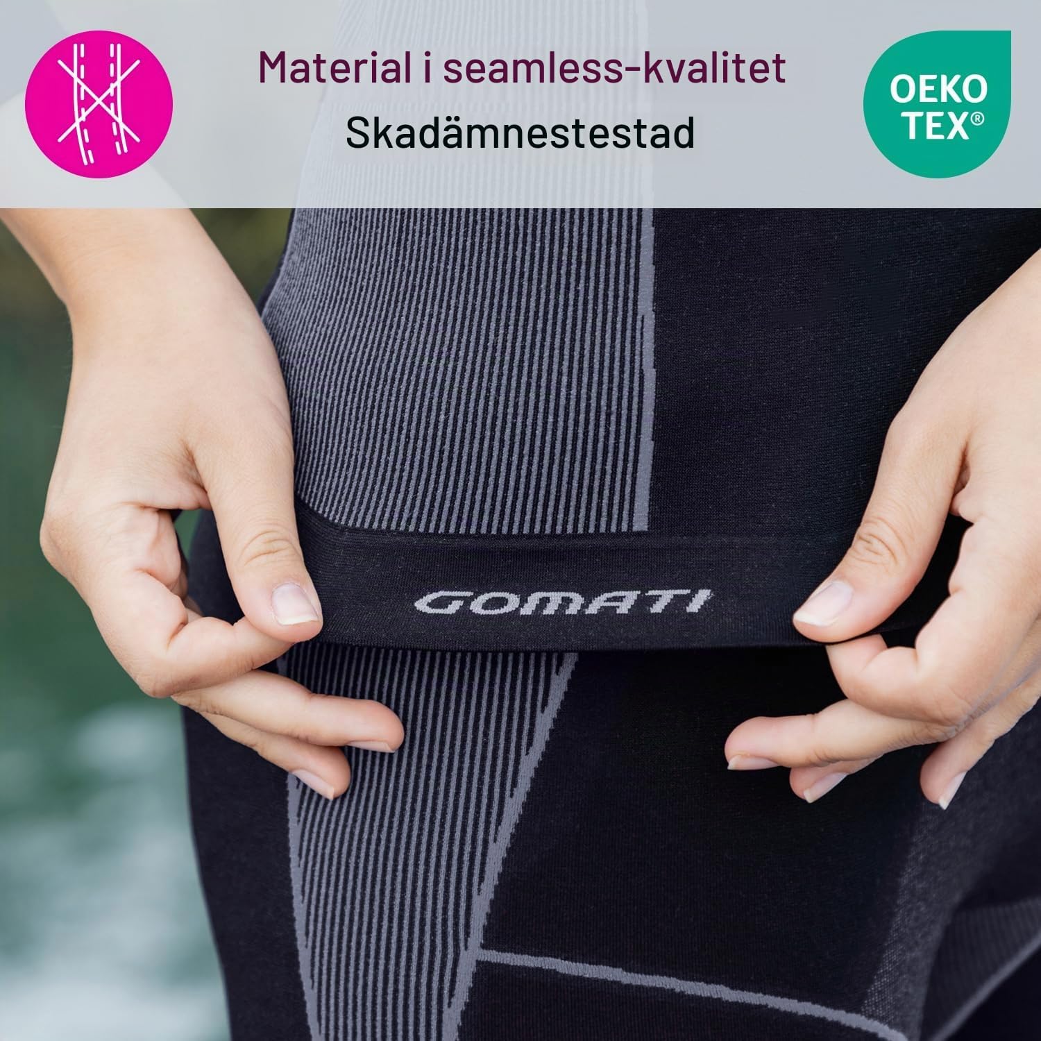 Thumbnail 5 de Gomati termounderställ för kvinnor, sömlöst set med snabbtorkande material