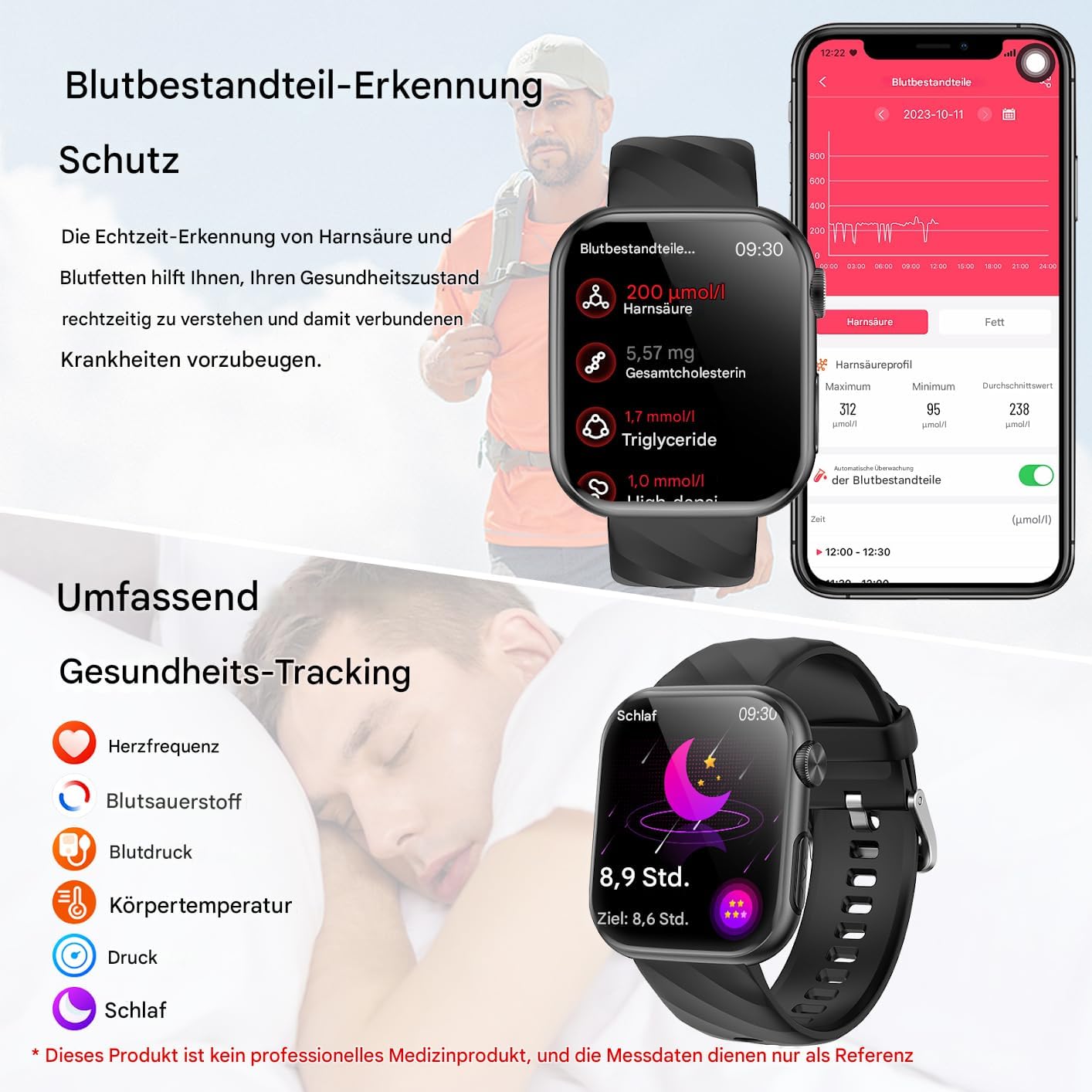 Thumbnail 4 de 2026 Neue Smartwatch EKG HRV 1,97 Zoll AMOLED