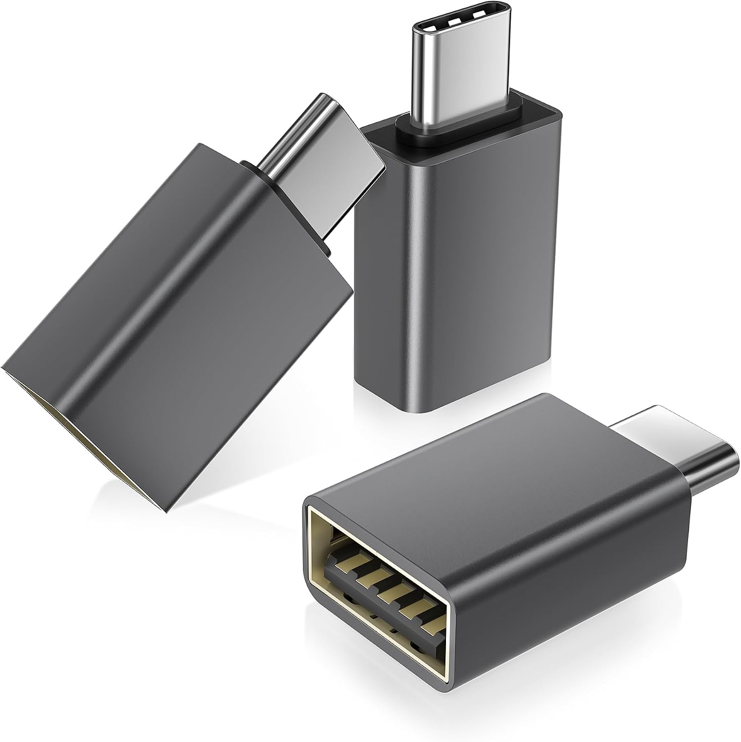 Detalle de Basesailor USB-C to USB Adapter 3-Pack: USB-C Male to USB-A Female OTG Converters