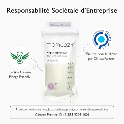 Thumbnail 6 de Momcozy Sachets de Congélation Lait Maternel 180mL – Lot de 120, Double fermeture, 100% stériles