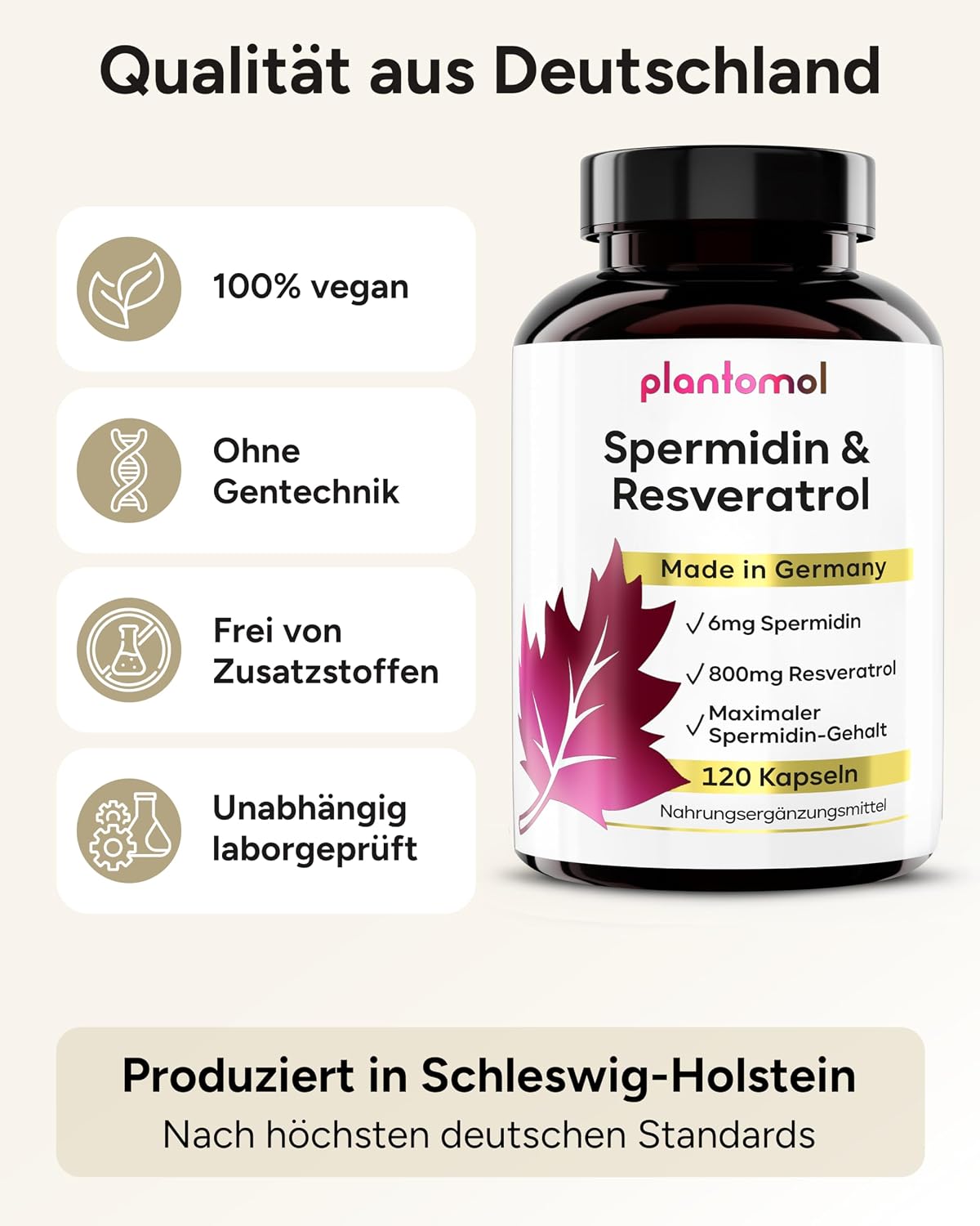 Thumbnail 6 de Spermidin Kapseln 6 mg mit 120 Stück