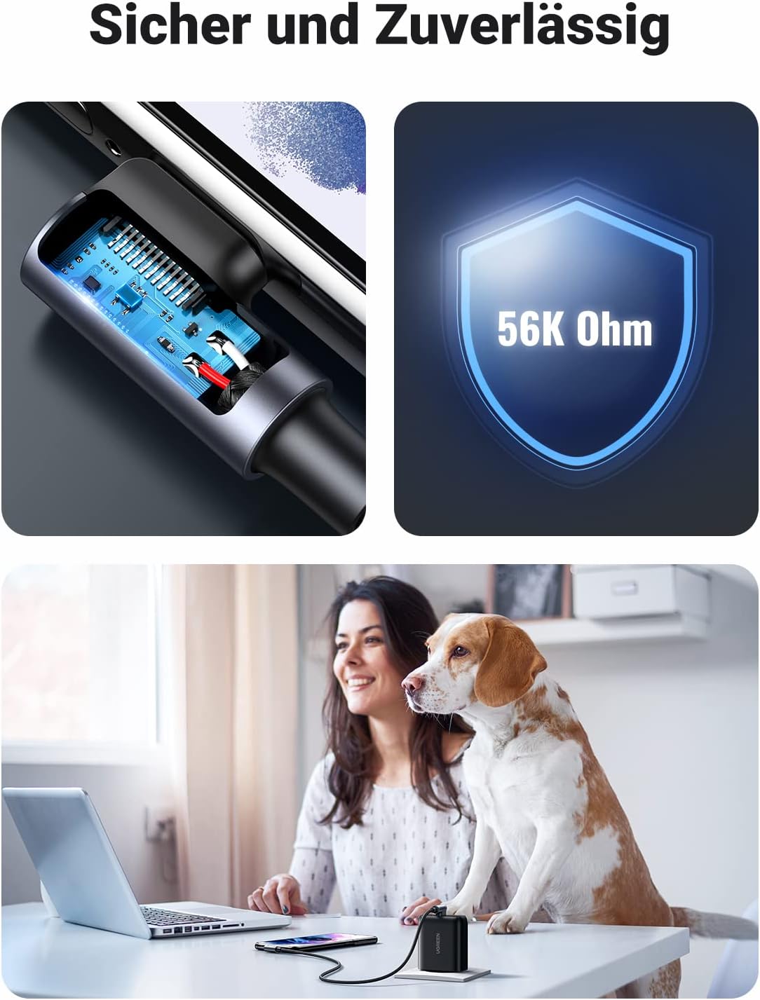 Thumbnail 5 de UGREEN USB C Ladekabel Winkel 2m