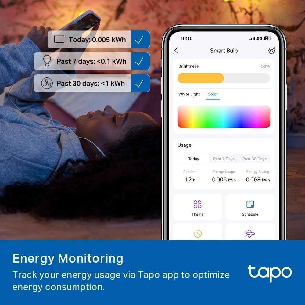 Detalle 2 de TP-Link Tapo L535B 8.6W smart bulb with HomeKit and Alexa