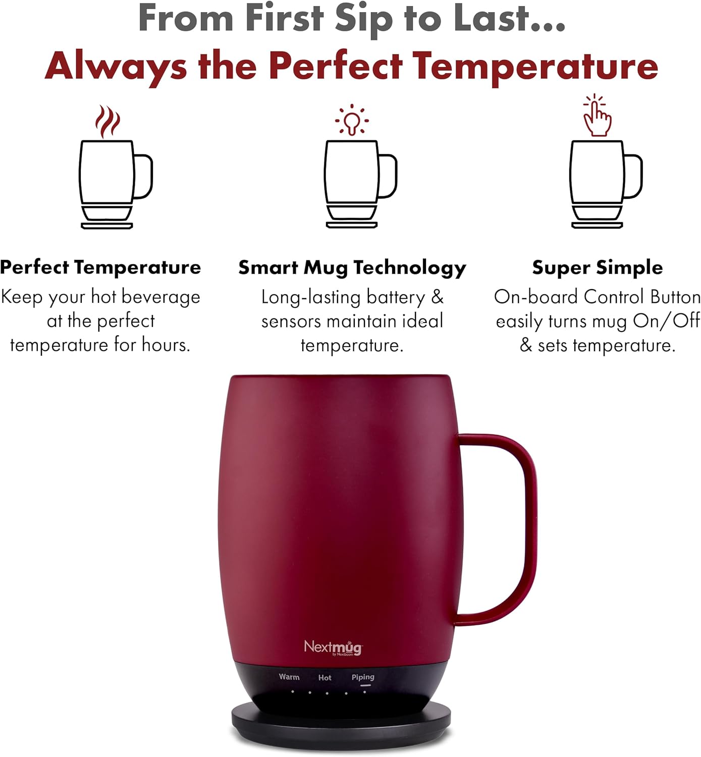 Detalle 2 de Nextmug Plus 18 oz Temperature-Controlled Mug