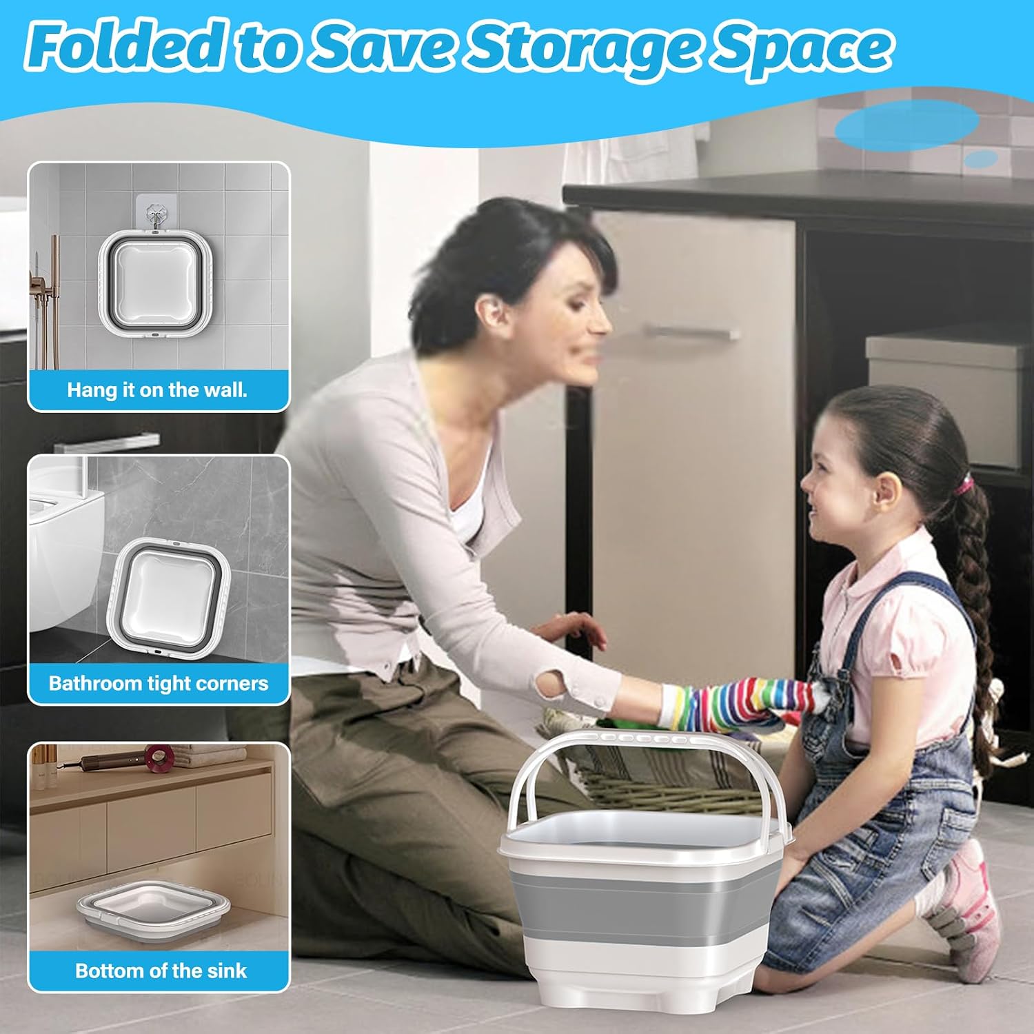Detalle de Anivia Bath-SN-01 Foldable Silicone Bath Toy Organizer with Removable Base