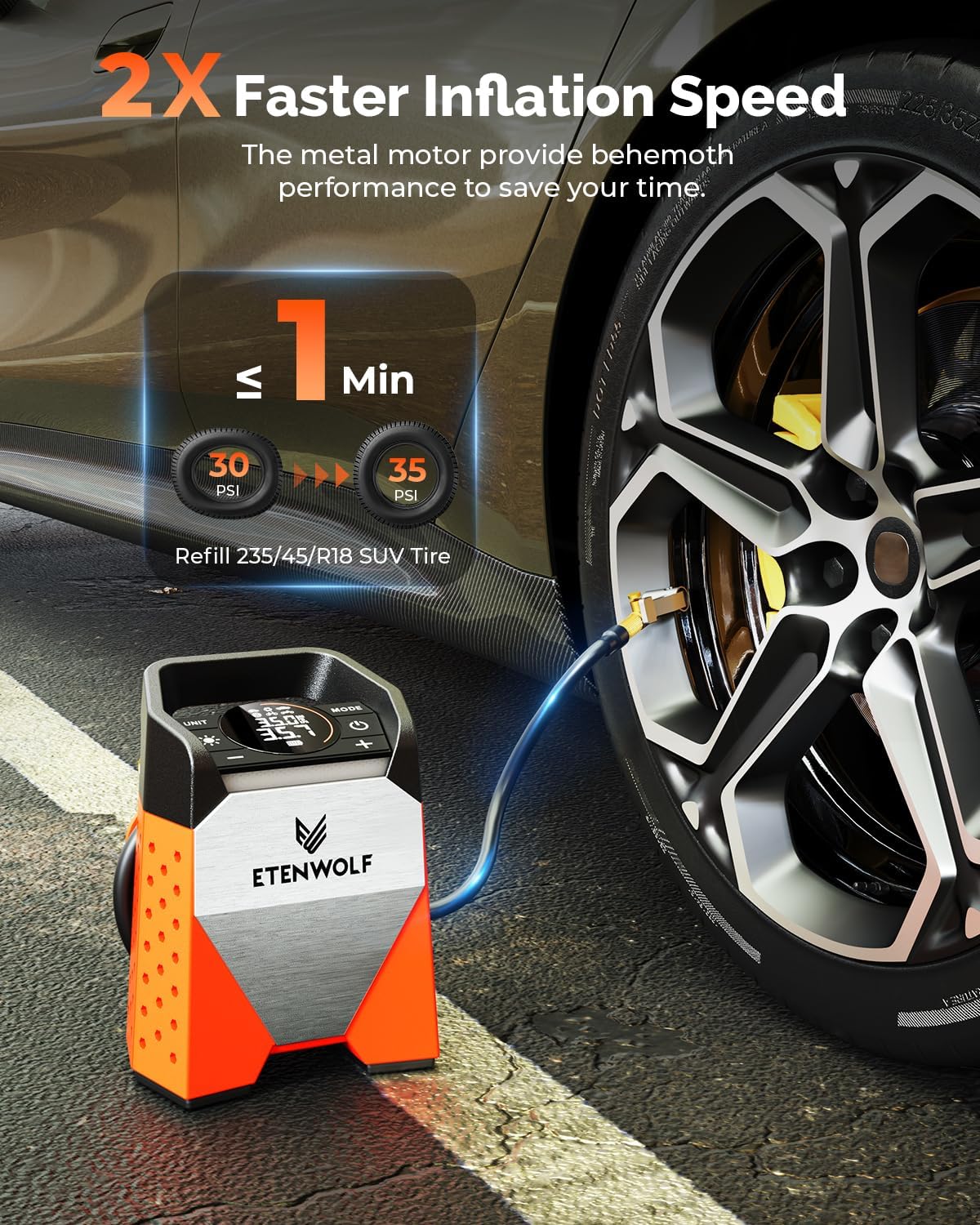 Detalle 2 de ETENWOLF Zephyr S3 160 PSI tyre inflator
