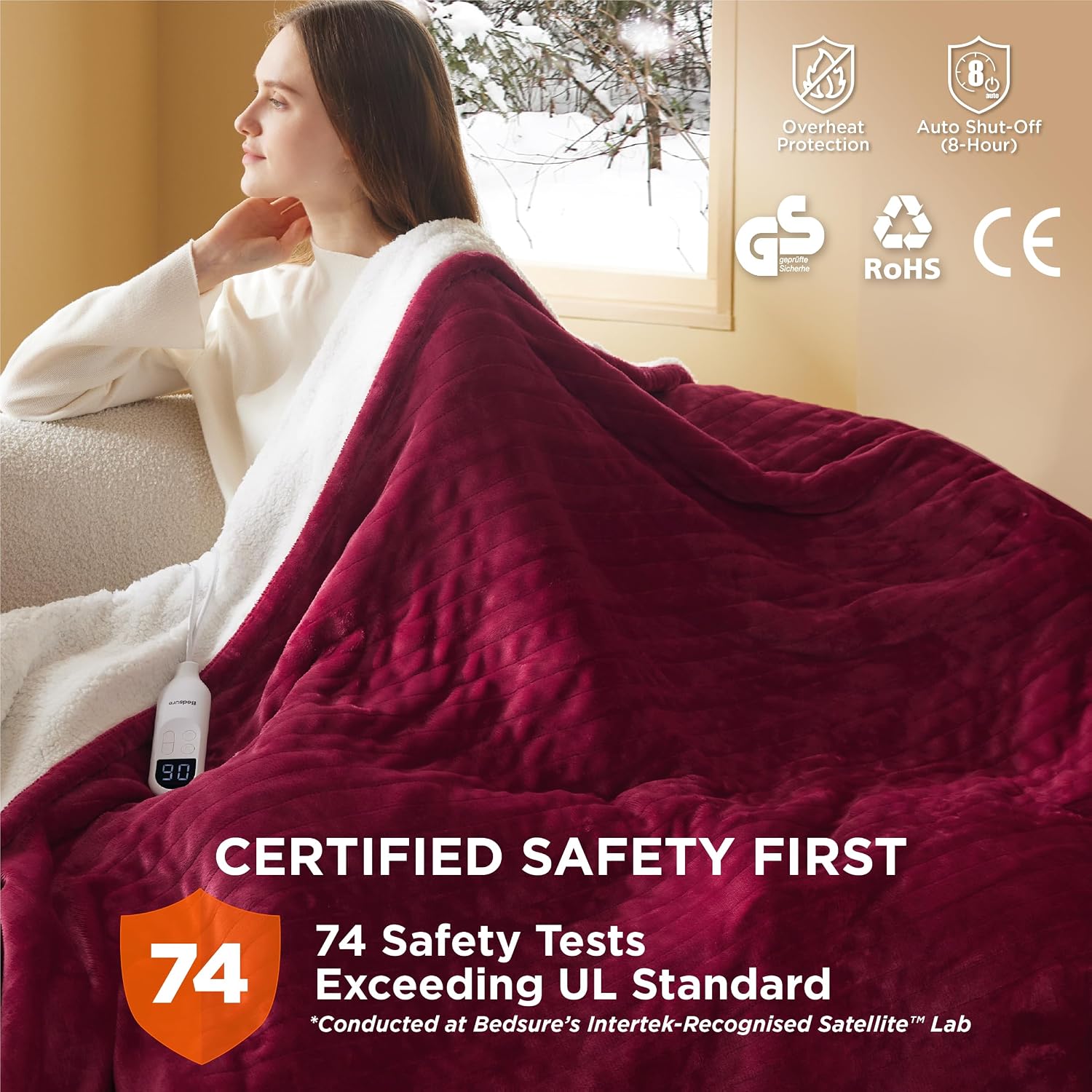 Thumbnail 4 de Bedsure Heated Throw 130x160cm