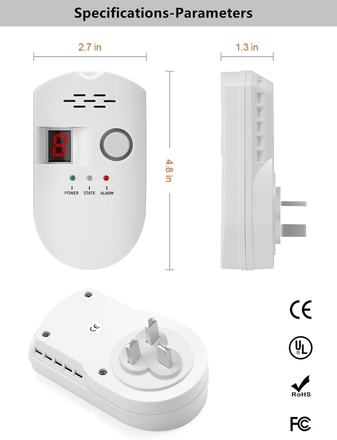 Thumbnail 1 de Gas Leak Detector 85dB Home Alarm