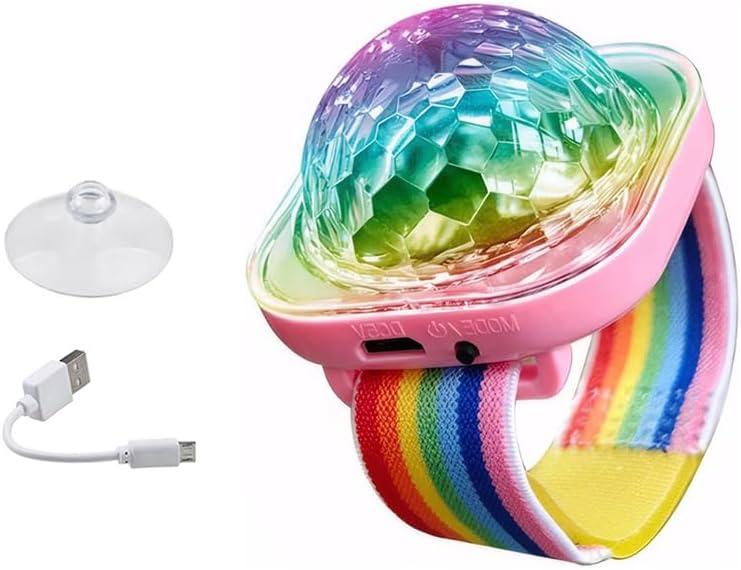 Detalle de MOSFiATA XKL-Q1 Mini Magic Ball LED Party Light, Pink, USB Rechargeable