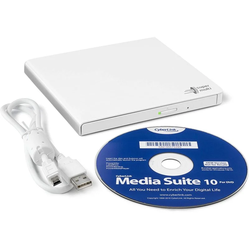Detalle 2 de LG Ultra Slim GP57EW40.AHLE10B Grabadora DVD externa blanca 📀