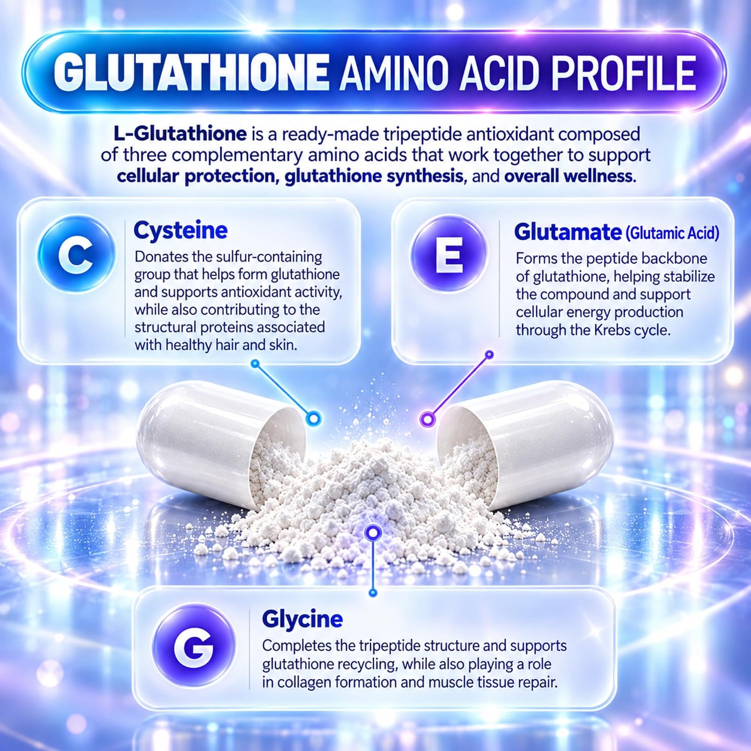 Detalle 2 de OrganiMAXX.® 725 mg L-Glutathione Capsules, 60 Count, Vegan & Gluten-Free