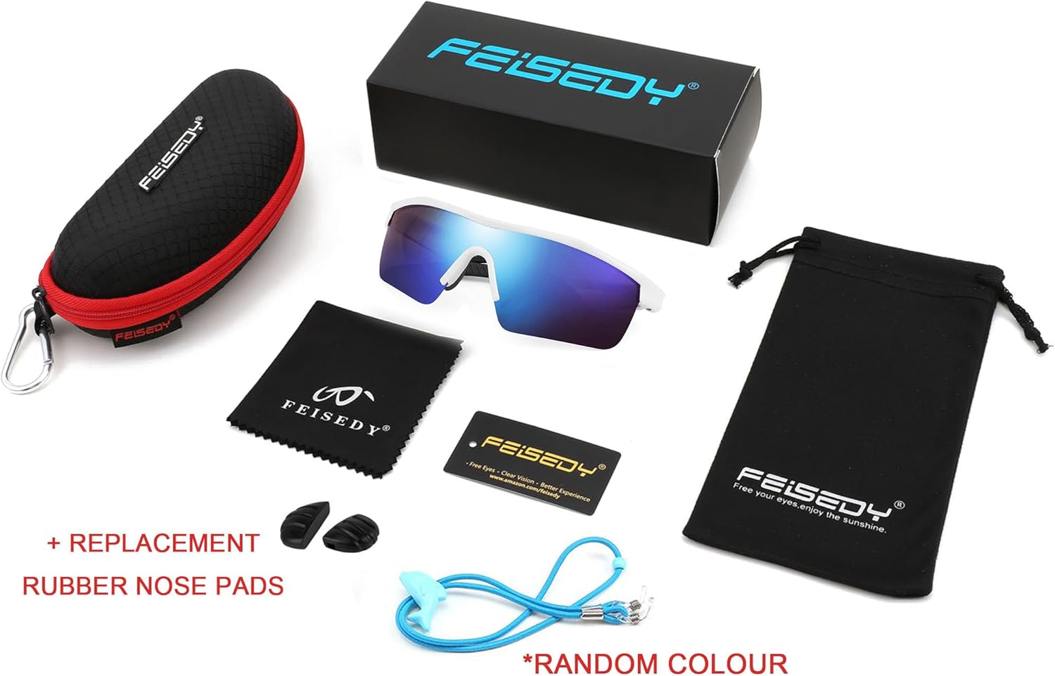 Thumbnail 6 de FEISEDY Kids Polarised Sports Sunglasses with TR90 Frame (B2454)