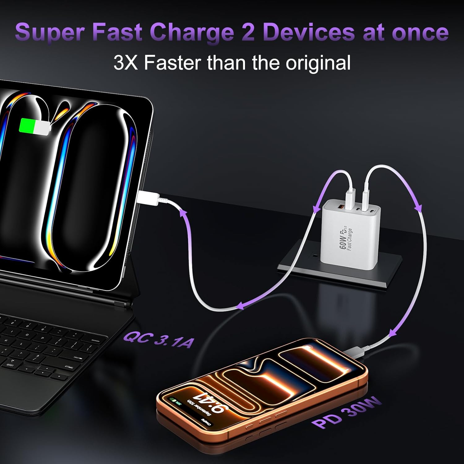 Thumbnail 3 de 60W USB C Fast Charger 2-Pack