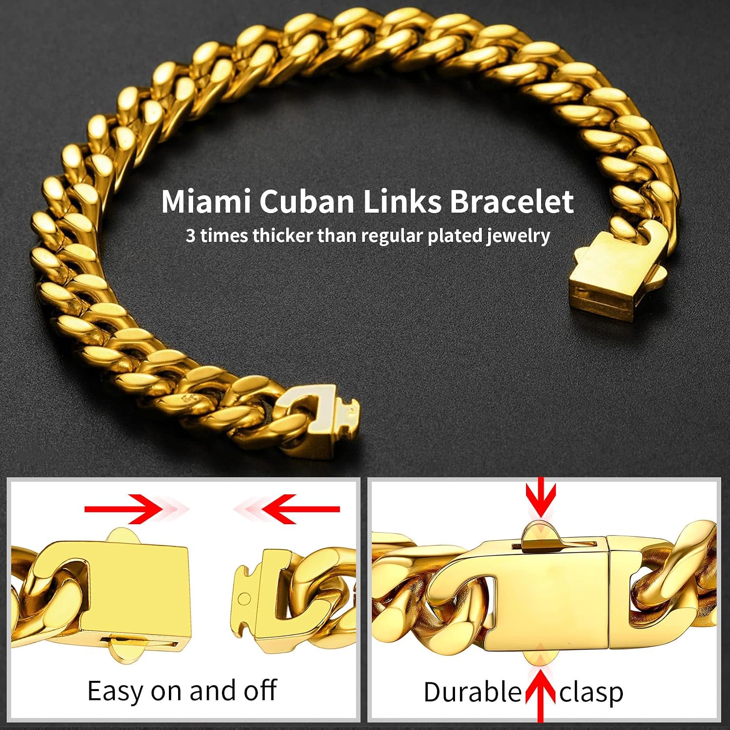 Detalle de ChainsHouse Gourmette 19 cm maille cubaine 7 mm