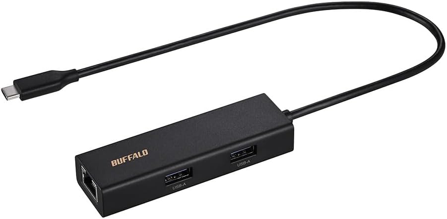 Detalle de バッファロー LUD-U3-CU101BK/N USB-Cドッキングステーション、USB Type-A×3・ギガビットLAN搭載