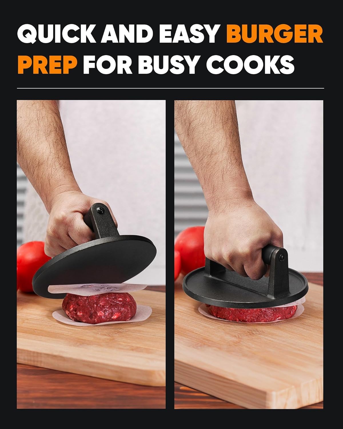 Detalle 2 de HULISEN 6.5 inch smashed burger press