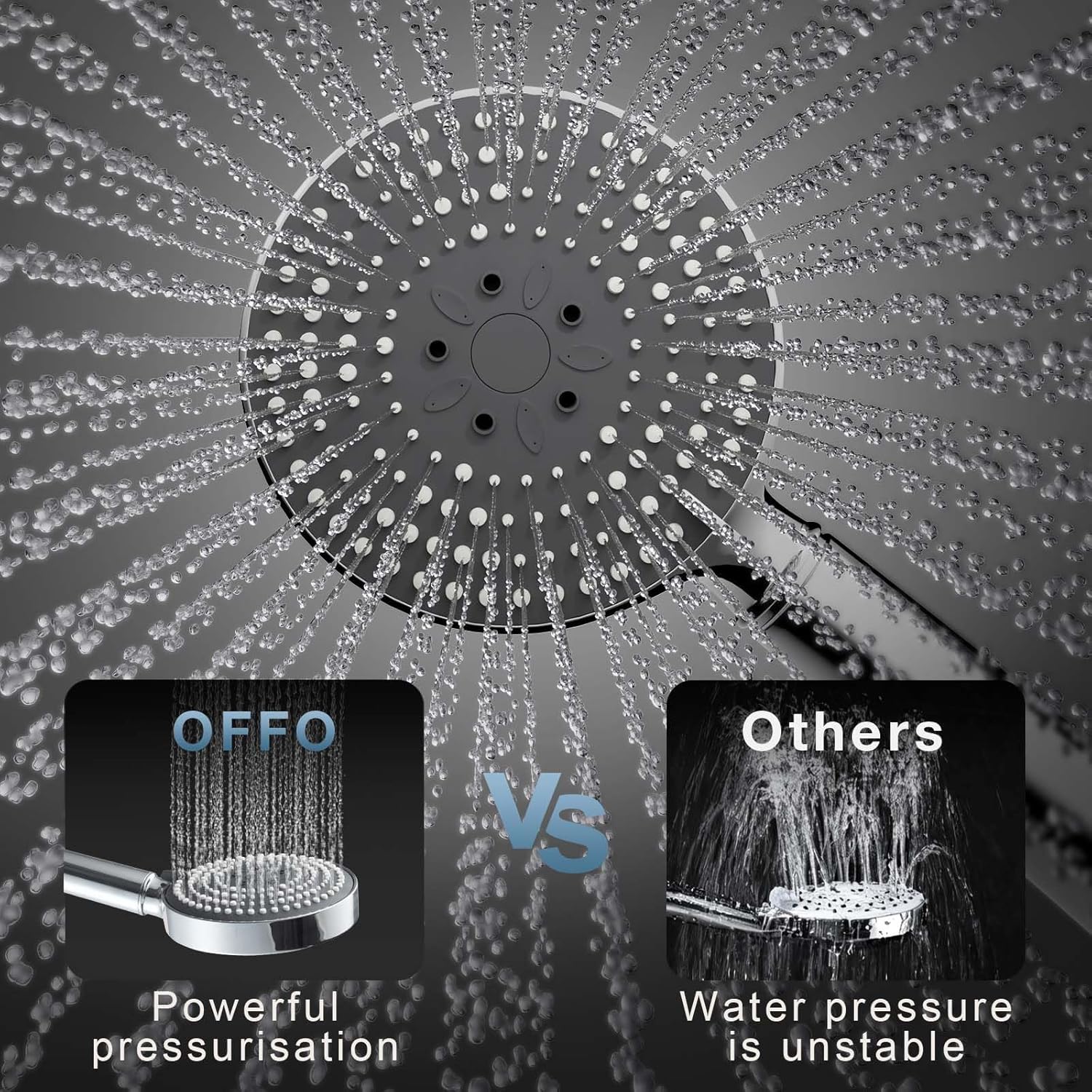 Thumbnail 1 de OFFO Hard Water Filter Shower Head 20-stage