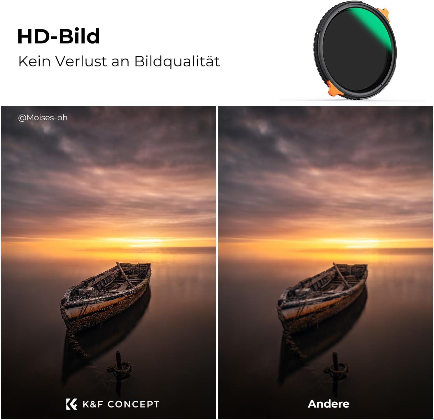 Thumbnail 4 de K&F Concept Nano-X ND Filter 55mm CPL&ND4-ND64 – 2-in-1 Graufilter