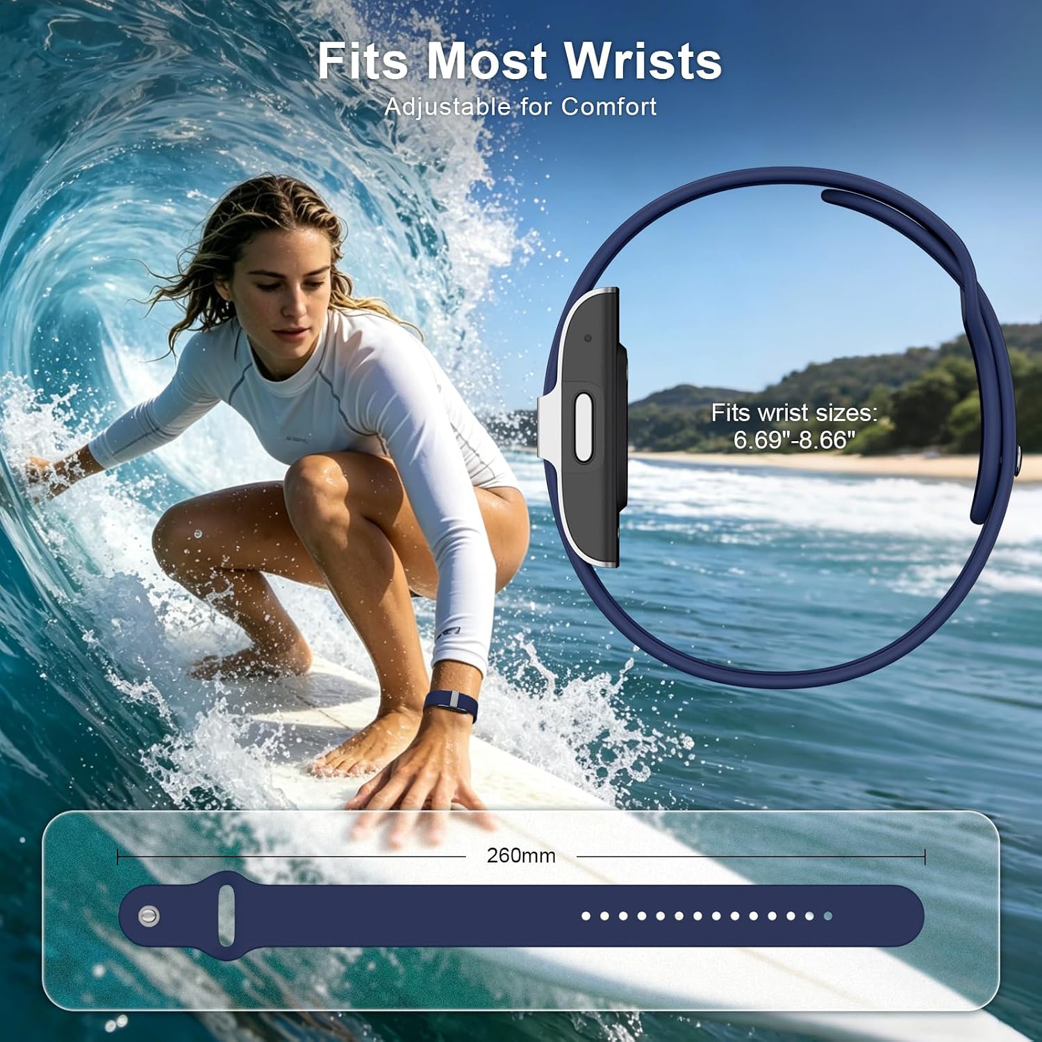 Detalle 2 de Silicone Replacement Strap for Hume Band – Sweatproof, Lightweight, and Colourful