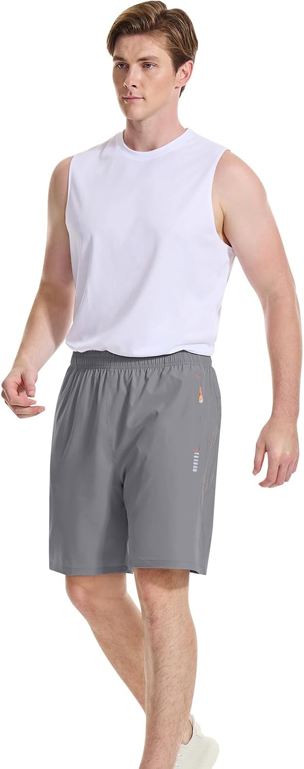 Thumbnail 3 de Cimic sportbroek voor heren, hardloopshort met ritsvak en reflecterende strepen