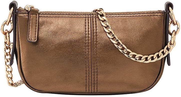 Detalle de Fossil Jolie Brown Crossbody : sac en cuir ou daim pour femme