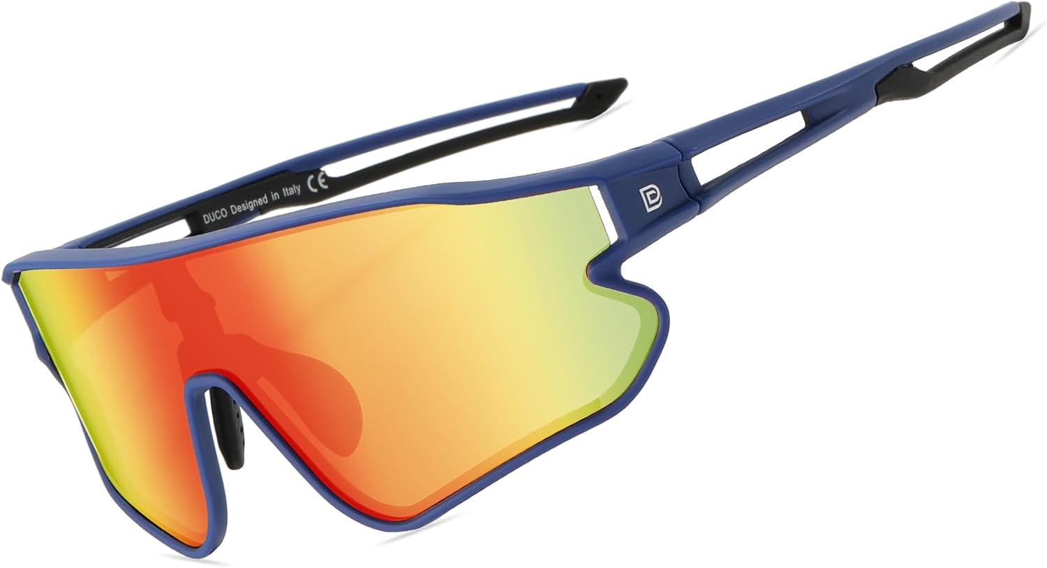 DUCO Polarisierte Radsportbrille DC0029 – UV400, TR90-Rahmen, inklusive Box und Zubehör