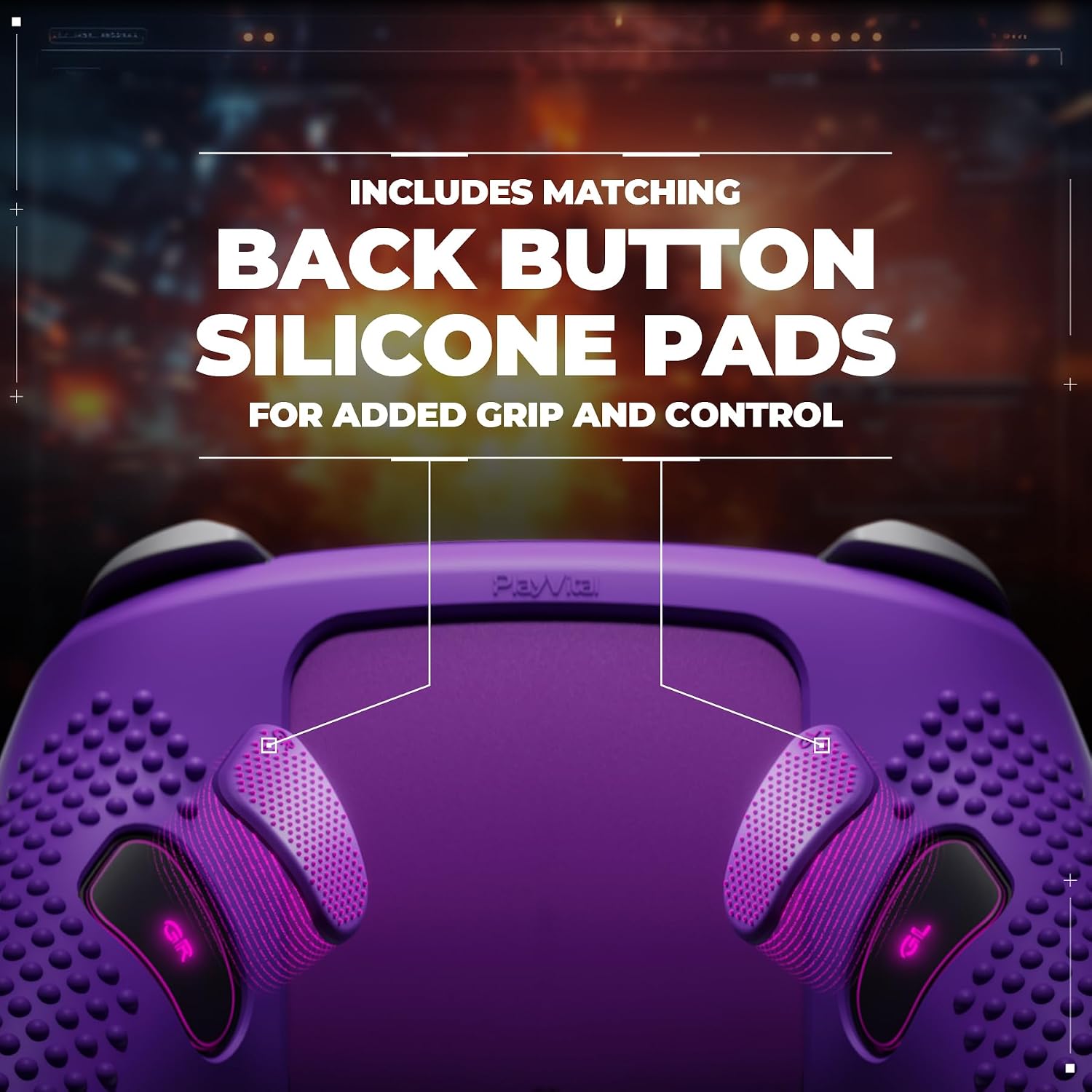 Detalle 2 de PlayVital Silicone Cover Skin for Nintendo Switch 2 Pro Controller – Anti-Slip Grip Protector