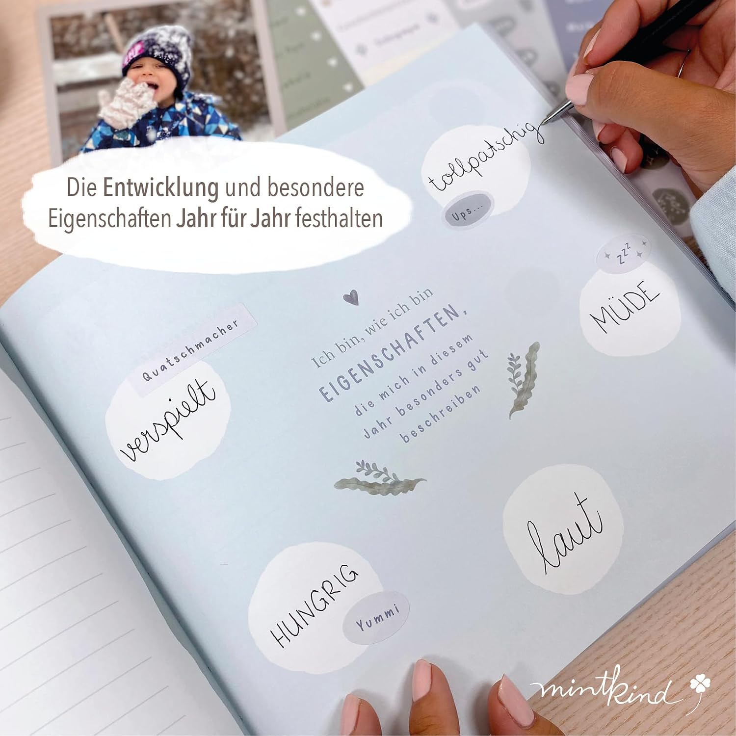 Thumbnail 6 de mintkind Erinnerungsalbum Kindheit Blau