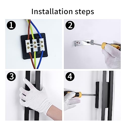 Detalle de Riserva Apliques de Pared Interior 16W 1800LM – Negro, Luz Fría 6500K