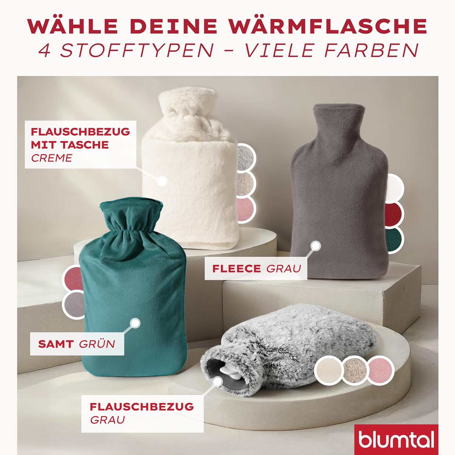 Thumbnail 1 de Blumtal Premium Wärmflasche 1,5L