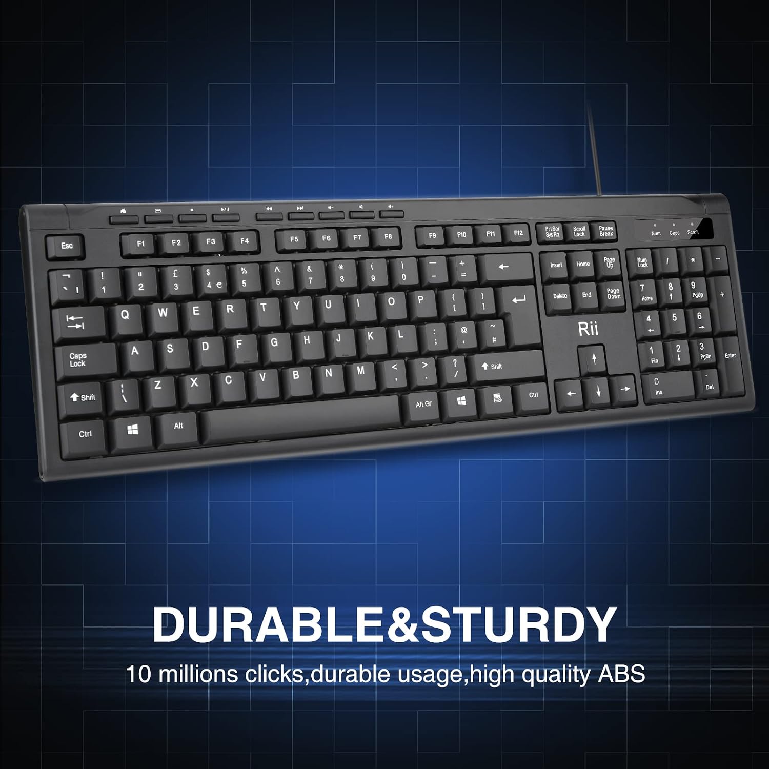 Thumbnail 2 de Rii RK907 wired keyboard 104 keys