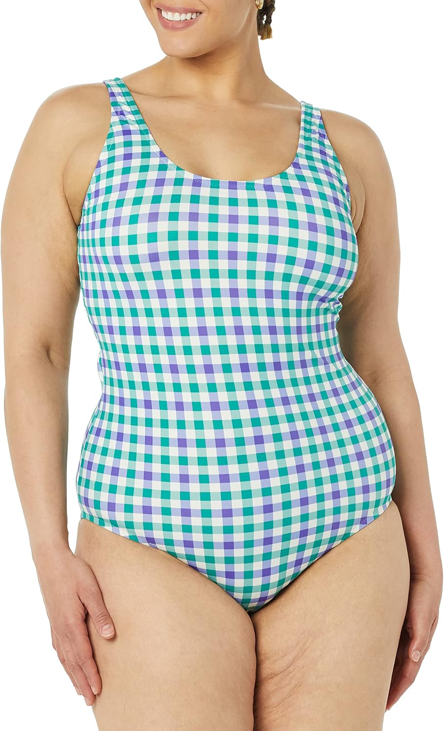 Thumbnail 6 de Amazon Essentials Women's One-Piece Scoop Neck Coverage Swimsuit (Plus Size)