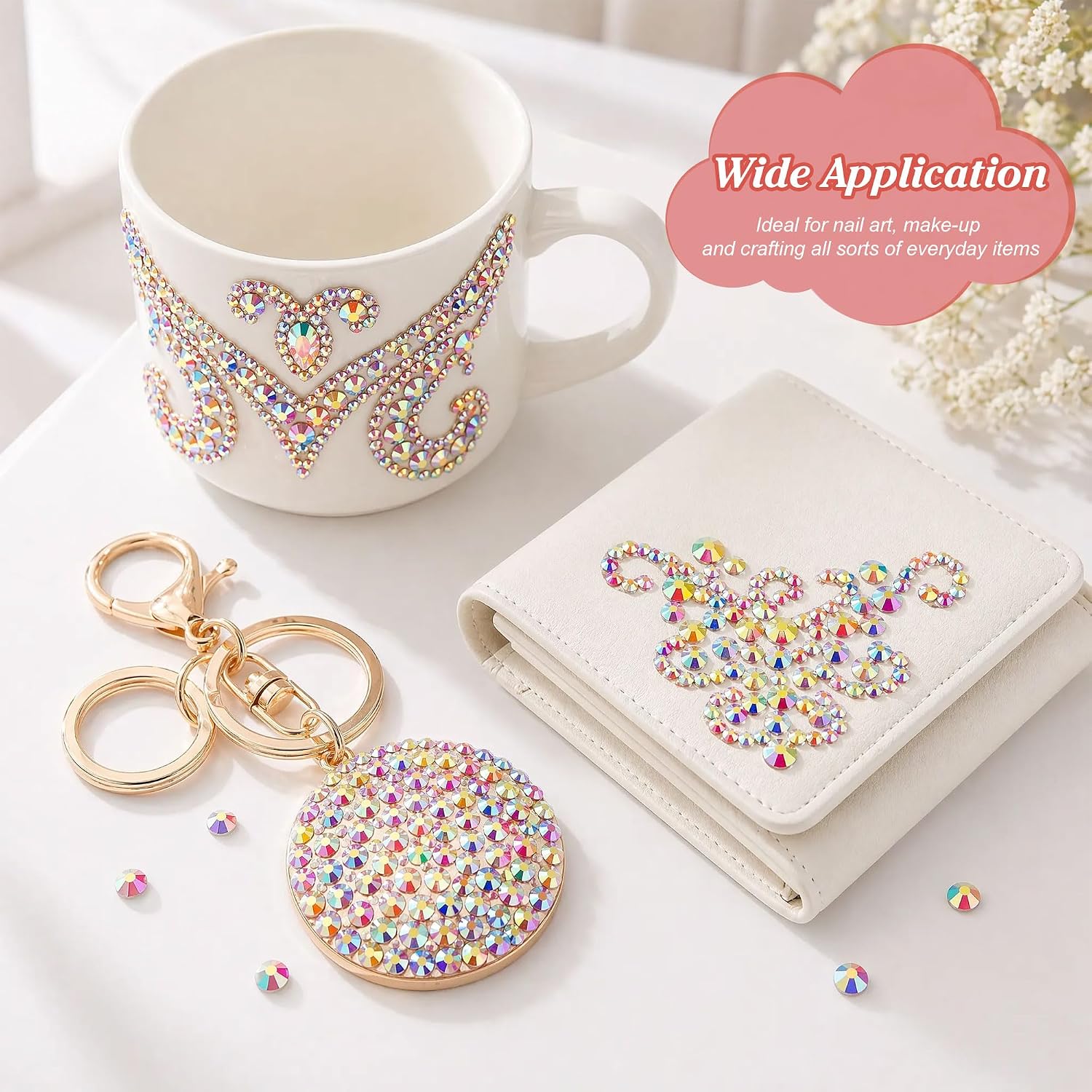 Thumbnail 6 de Artdone US-RS02 Resin Rhinestones, 3 mm, 28 Jelly AB Colors, 36,000 Pieces