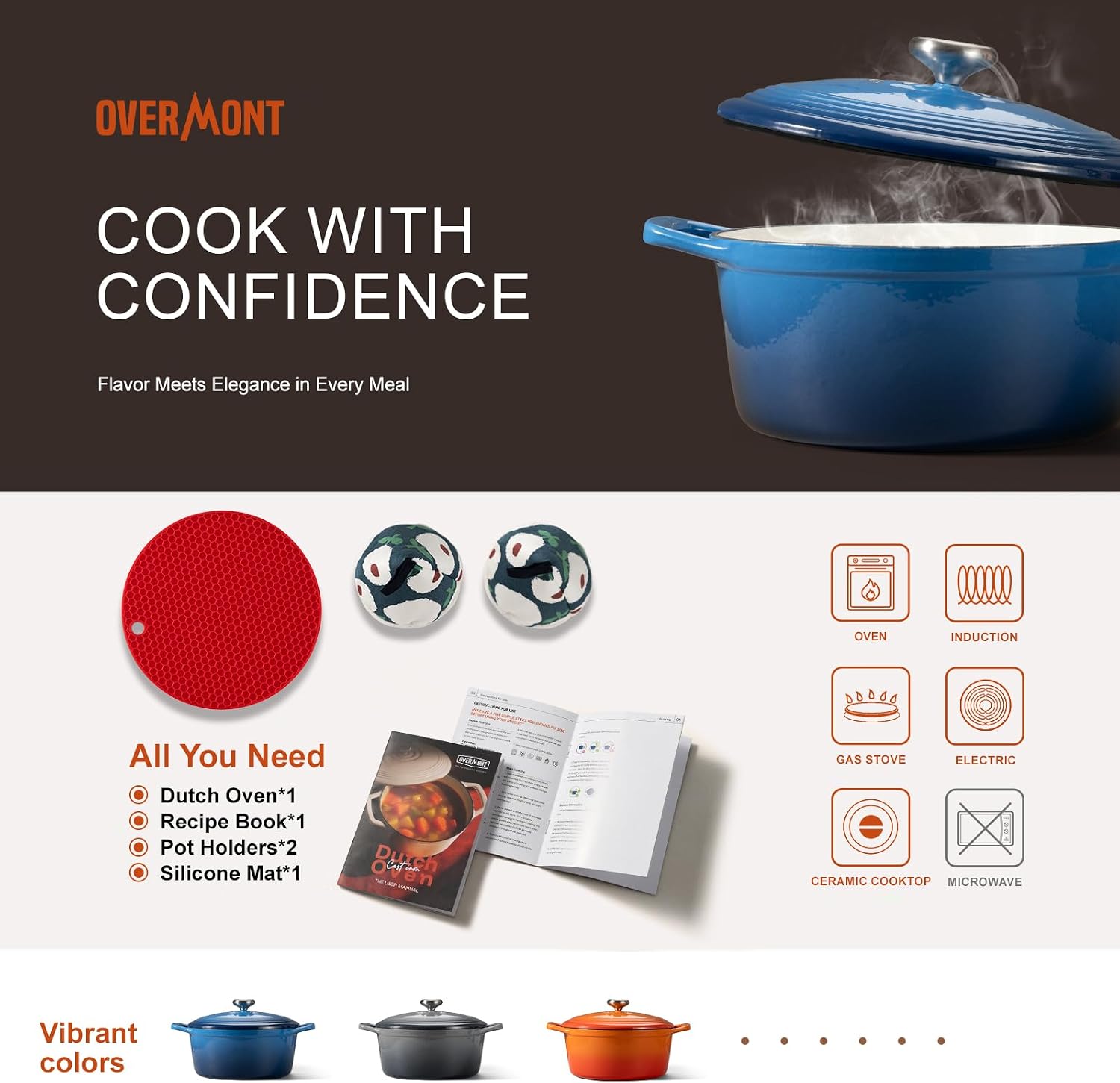 Thumbnail 5 de Overmont Dutch Oven, 5.5QT