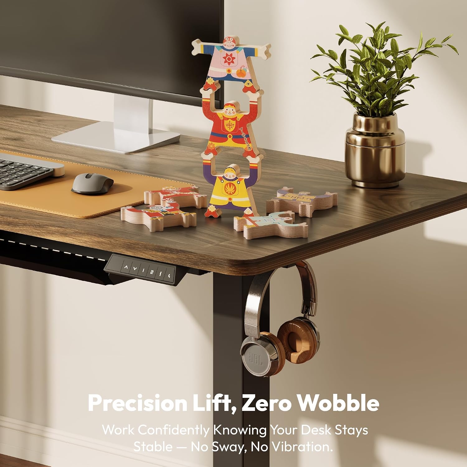 Thumbnail 2 de SANODESK 140 x 60 Electric Standing Desk with Memory Panel and Cable Management