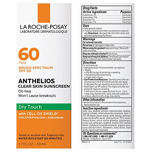 Detalle de La Roche-Posay Anthelios Clear Skin Oil Free Face Sunscreen SPF 60 (1.7 oz)